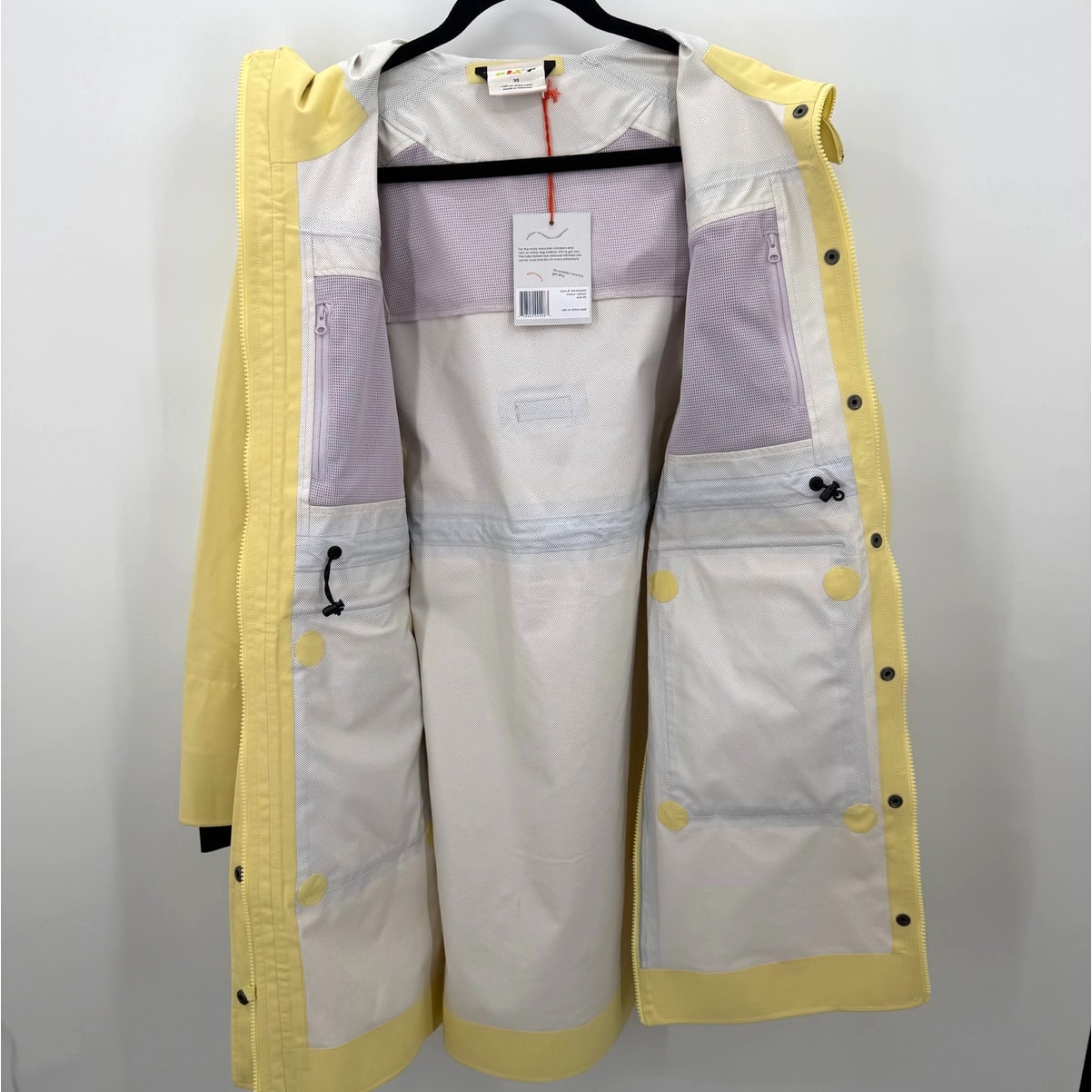 Nwt Alder Lemon Yellow Zippered Rain Or Shine Women's Coat Size Xs — image 8 of 8
